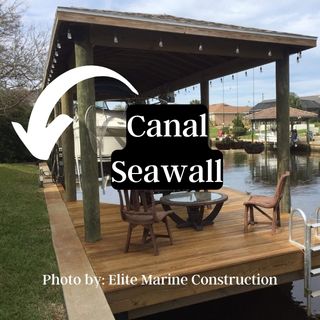 Seawall on canal in Palm Coast
