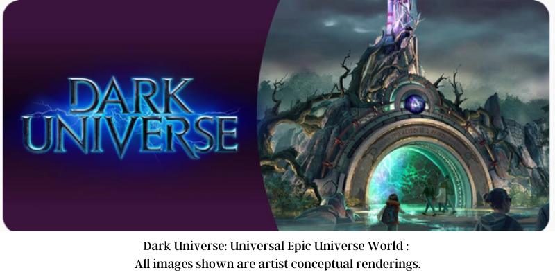 Dark Universe Word from Universal Epic Universe