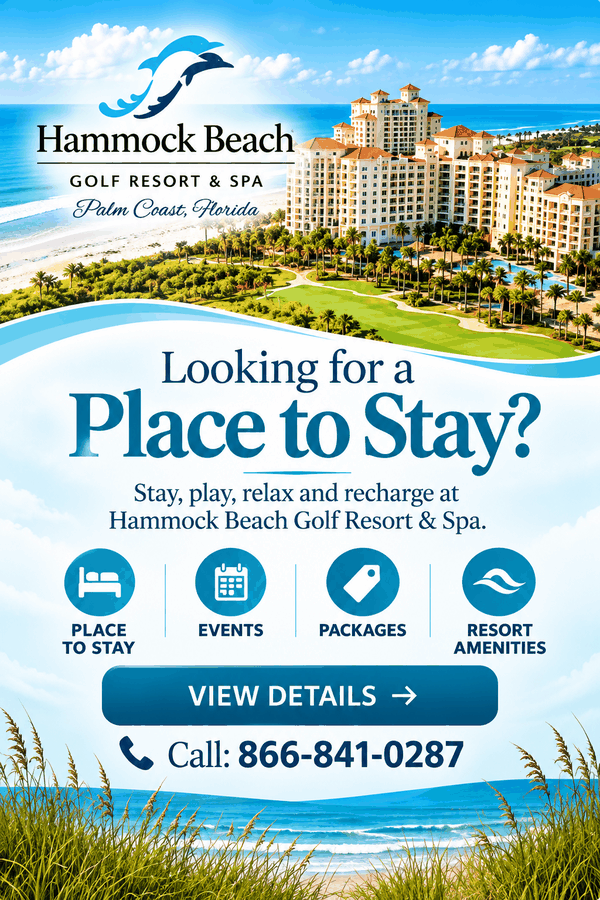Hammock Beach Golf Resort and Spa in Palm Coast Florida - places to stay, events, packages and resort amenities on PalmCoastLocal.com.