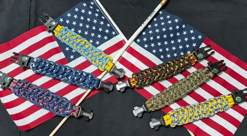 Handcrafted collection of Military Adventure Bands™ inspired by the distinctive colors, traditions, and character associated with the branches of the United States Armed Forces.