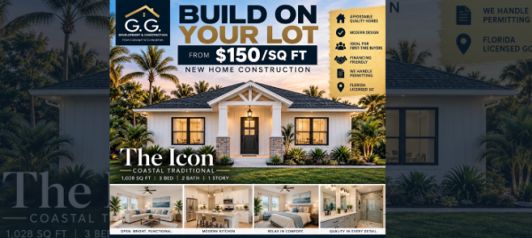 New Home Construction stating at 150. Sq, Ft