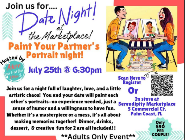 Date Night at The Market Place: Paint Your Partner's Portrait