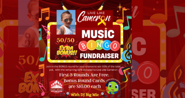 Live Like Cameron Music Bingo Night