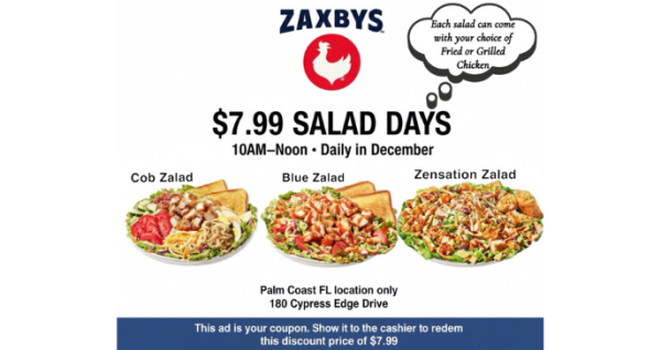 Zaxby's Palm Coast - Zalad Days Food Special