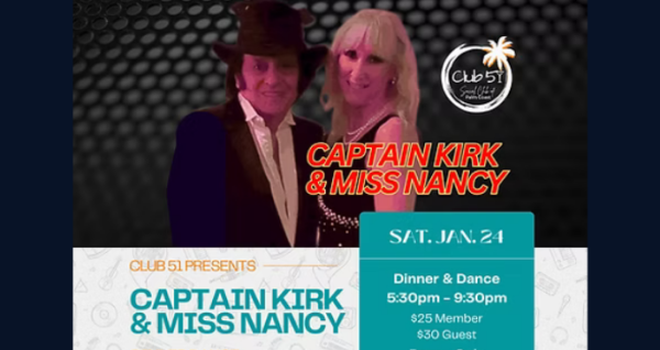 Club 51 Present Captain Kirk and Miss Nancy Dinner & Dance