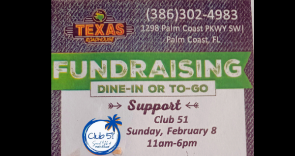 Club 51 Fundraiser at Texas Roadhouse in Palm Coast