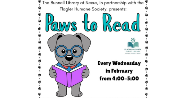 Paws to Read at Bunnell Library – Kids Read to Therapy Dogs