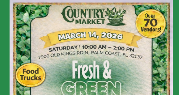 Country Market – Fresh & Green | Palm Coast Spring Market March 14, 2026