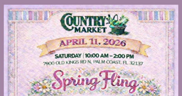 Country Market Spring Fling April 11 2026 10 AM – 2 PM Palm Coast Florida Agricultural Legacy Learning Center vendors food trucks free admission