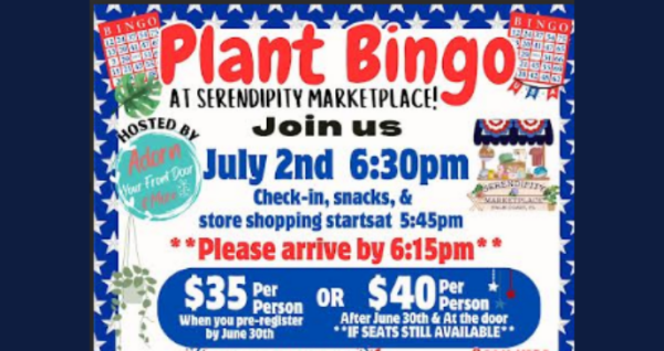 Plant Bingo at Serendipity Marketplace