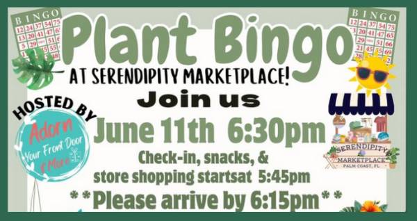Plant Bingo at Serendipity Marketplace