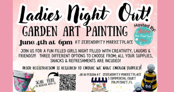 Ladies Night Out Garden Art Painting