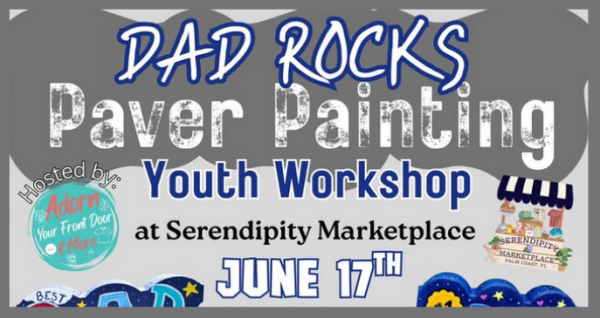 Dad Rocks Paver Painting Youth Workshop