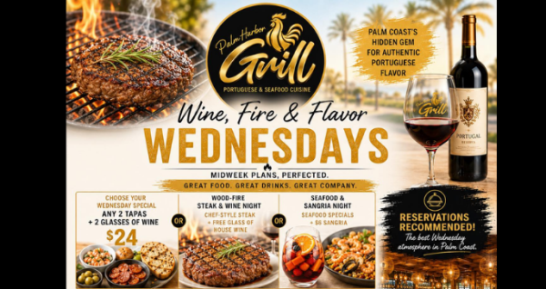 Wine, Fire & Flavor Wednesdays at Palm Harbor Grill
