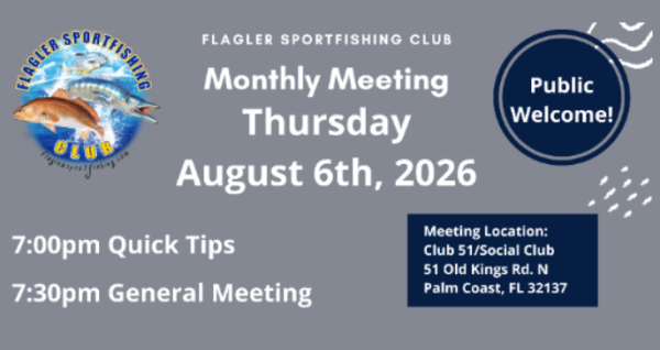 Flagler Sportfishing Club Monthly Meeting