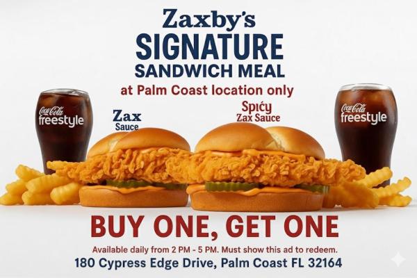 Buy1, Get1 Zaxby's Signitaure Sandwich Meal
