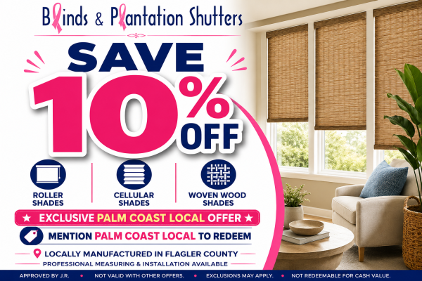 10% Off Roller Shades, Cellular Shades & Woven Wood Shades